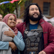 Nabila (Nadine Marissa) and Jerry (Cooper Andrews) have a happy family moment.